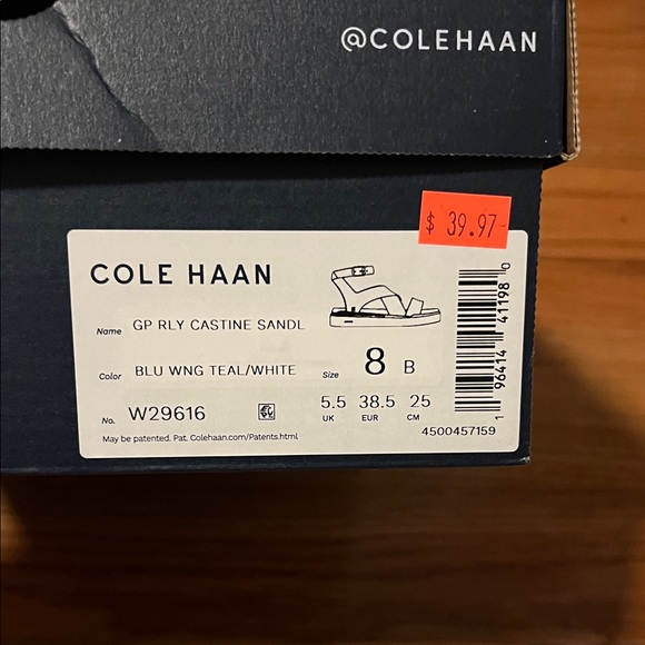 Cole Haan Navy and White Sandals - Picture 4 of 4